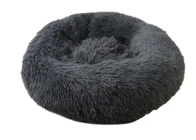 Plush Pet Bed Long Wool Round Dog House 